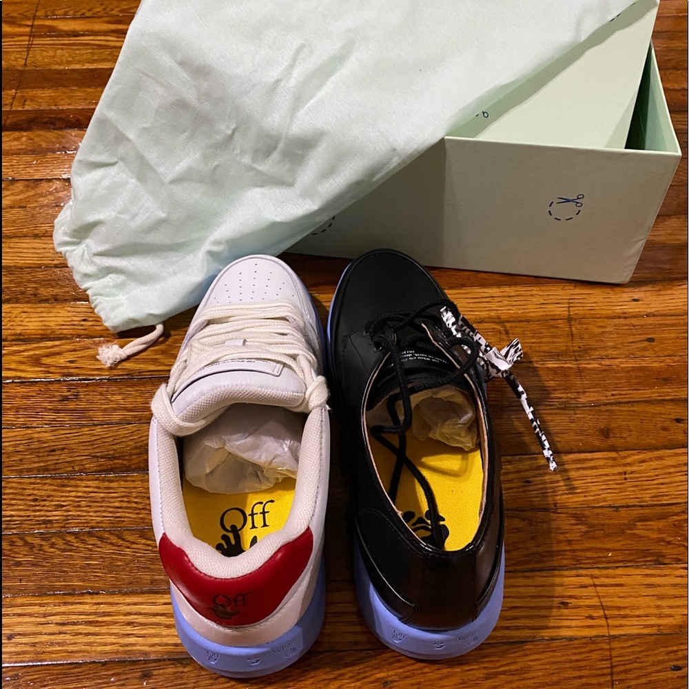 Mix match off-white sneakers